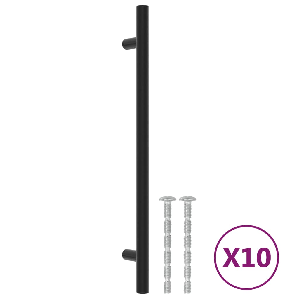 vidaXL Möbelgriffe 10 Stk. Schwarz 192 mm Edelstahl