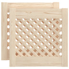 vidaXL Schranktüren 2 Stk. Gitter-Design 39,5x39,5cm Massivholz Kiefer