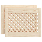vidaXL Schranktüren 2 Stk. Gitterdesign 49,5x39,5 cm Massivholz Kiefer