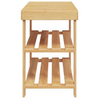vidaXL Schuhregal mit 3 Ablagen 70x27,5x45 cm Bambus