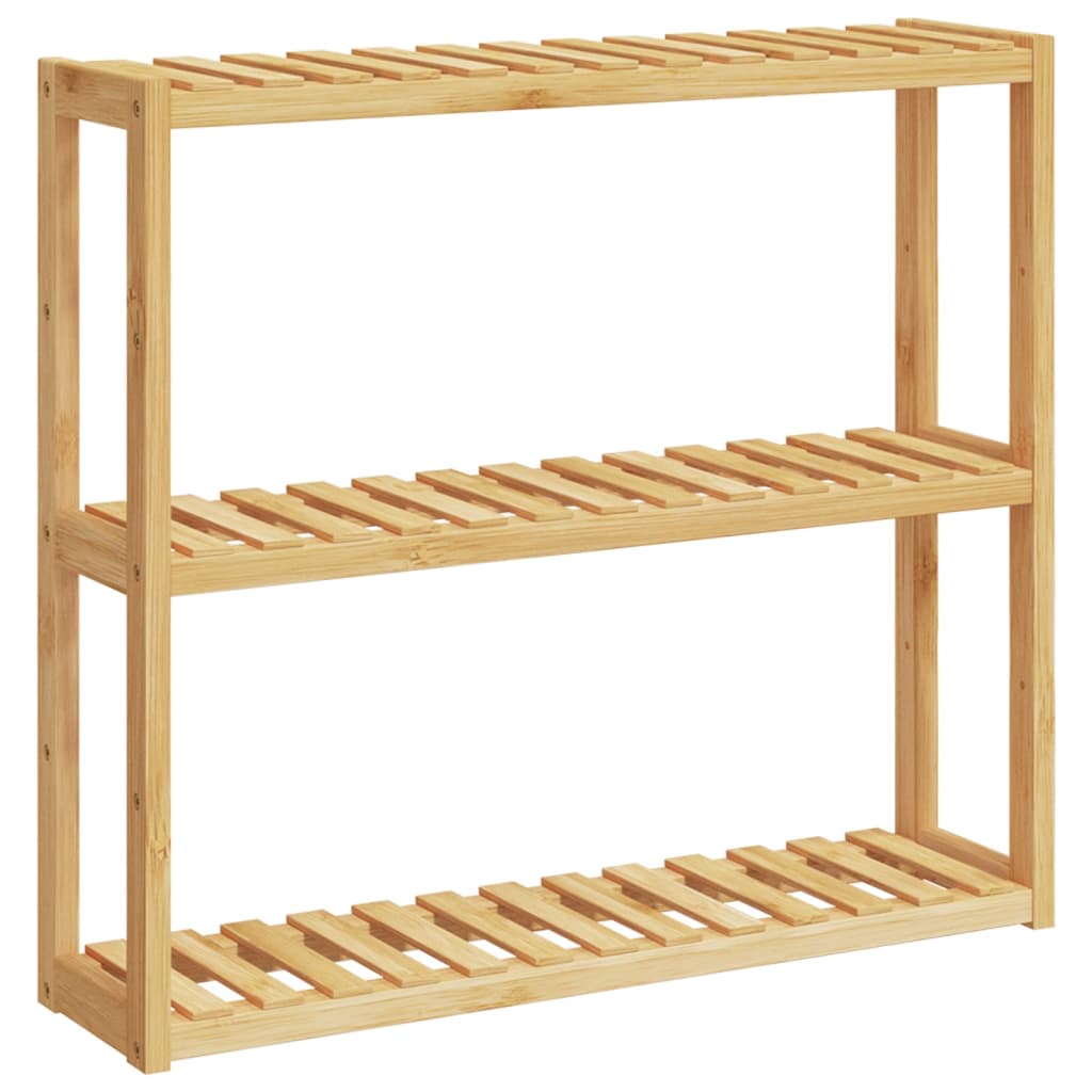 vidaXL Badregal mit 3 Ablagen Wandmontage 60x15x54 cm Bambus