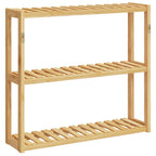 vidaXL Badregal mit 3 Ablagen Wandmontage 60x15x54 cm Bambus