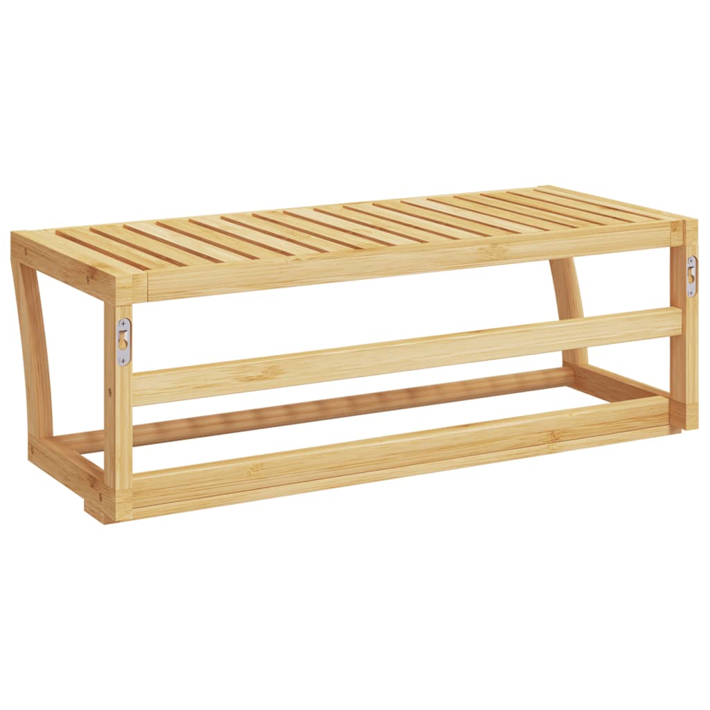 vidaXL Handtuchregal Wandmontage 60x25x20 cm Bambus