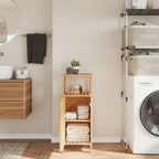 vidaXL Badezimmerschrank mit Ablage 36x33x87 cm Bambus