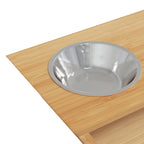 vidaXL Hundenäpfe Erhöht 35,5x18x10,5 cm Bambus