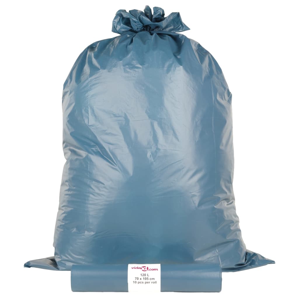 vidaXL Müllsäcke 100 Stk. Blau 120 L