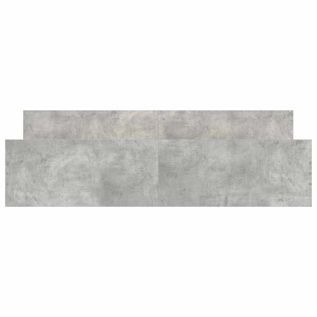 vidaXL Bettgestell mit Kopf- und Fußteil Betongrau 200x200 cm
