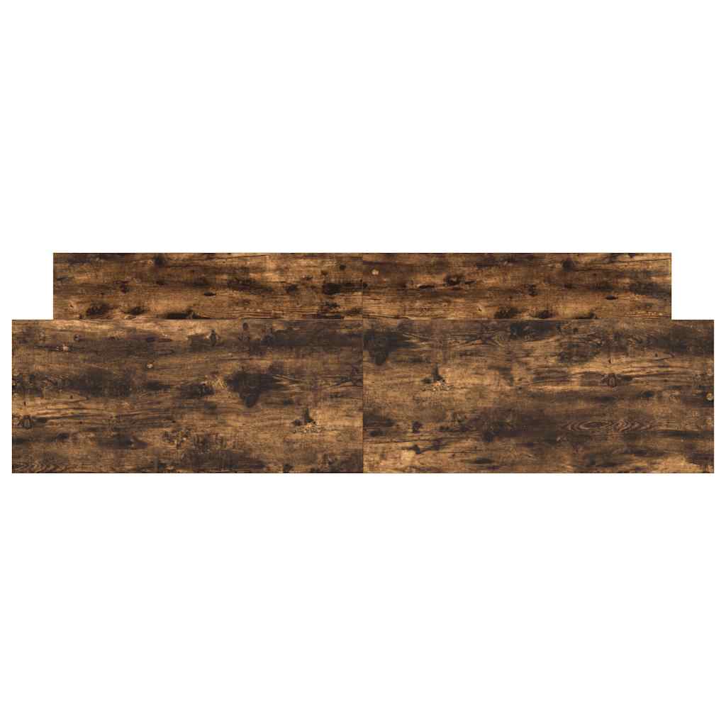 vidaXL Bettgestell mit Kopf- und Fußteil Räuchereiche 200x200 cm