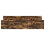 vidaXL Bettgestell mit Kopf- und Fußteil Räuchereiche 200x200 cm