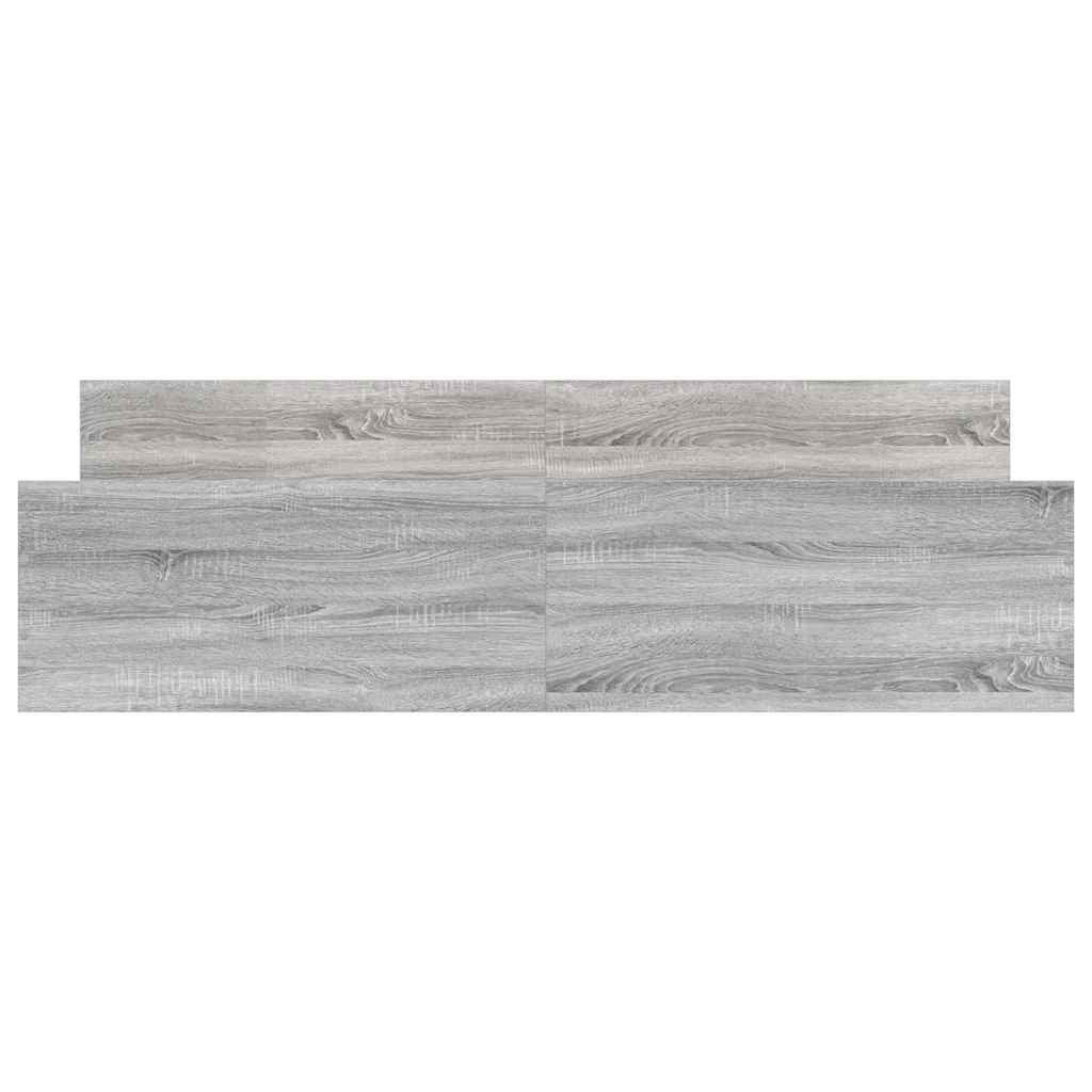 vidaXL Bettgestell mit Kopf- und Fußteil Grau Sonoma 200x200 cm