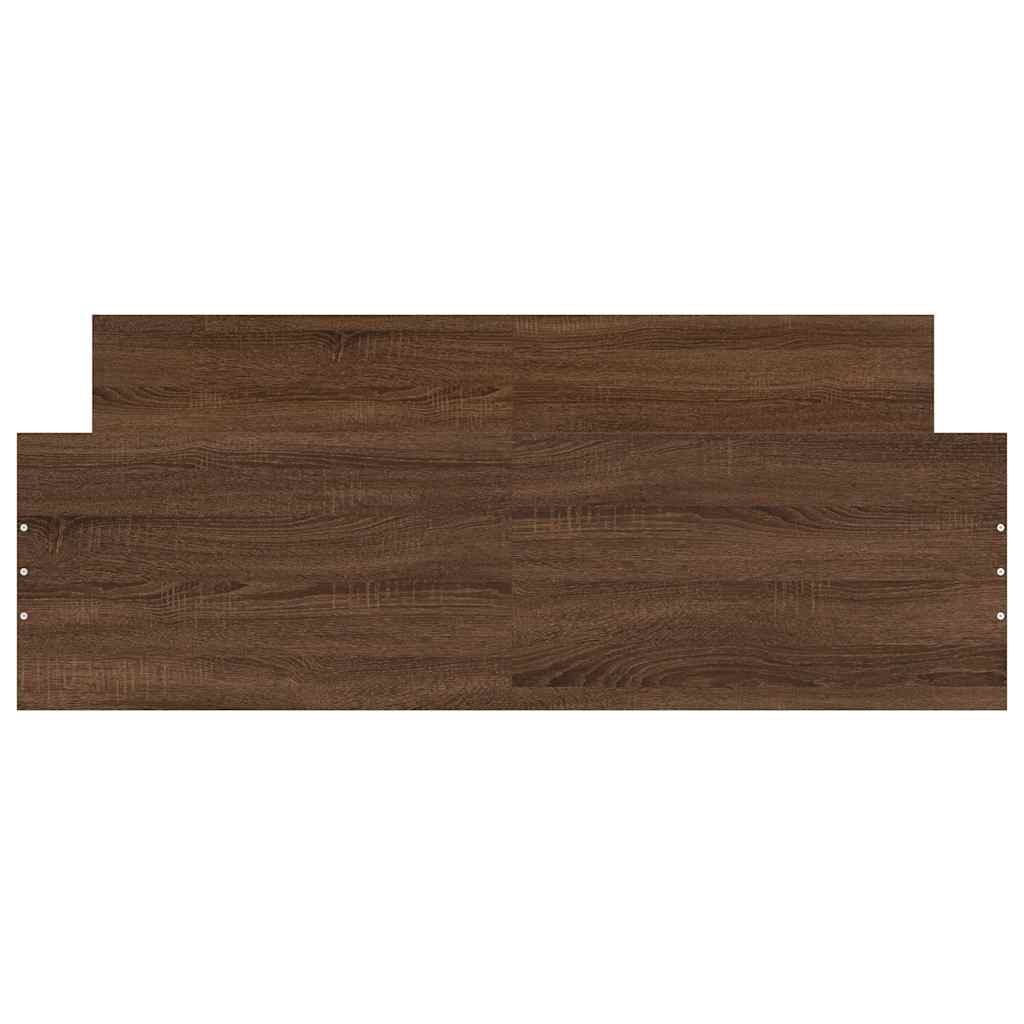 vidaXL Bettgestell mit Kopf- und Fußteil Braun Eiche-Optik 120x200 cm