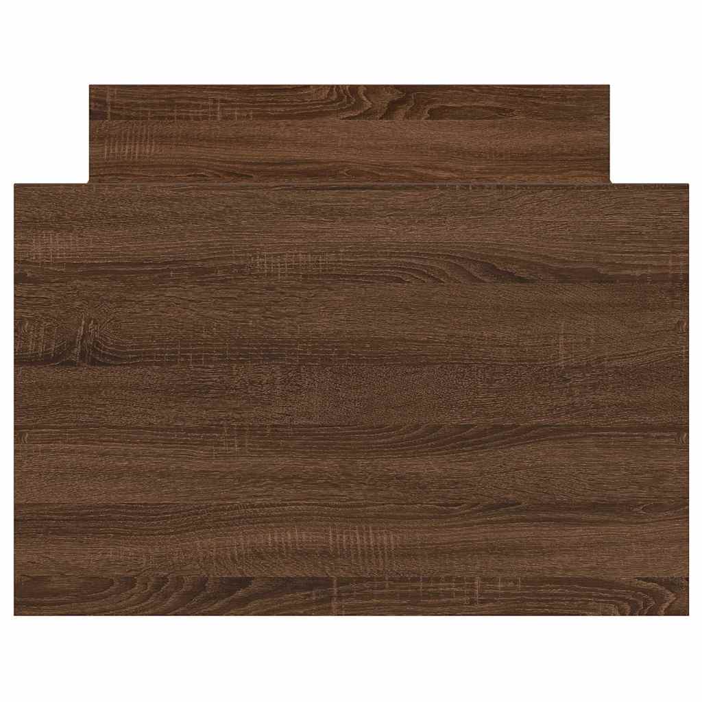 vidaXL Bettgestell mit Kopf- und Fußteil Braun Eichen-Optik 100x200 cm