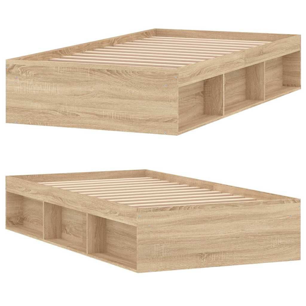 vidaXL Bettgestell Sonoma-Eiche 90x200 cm