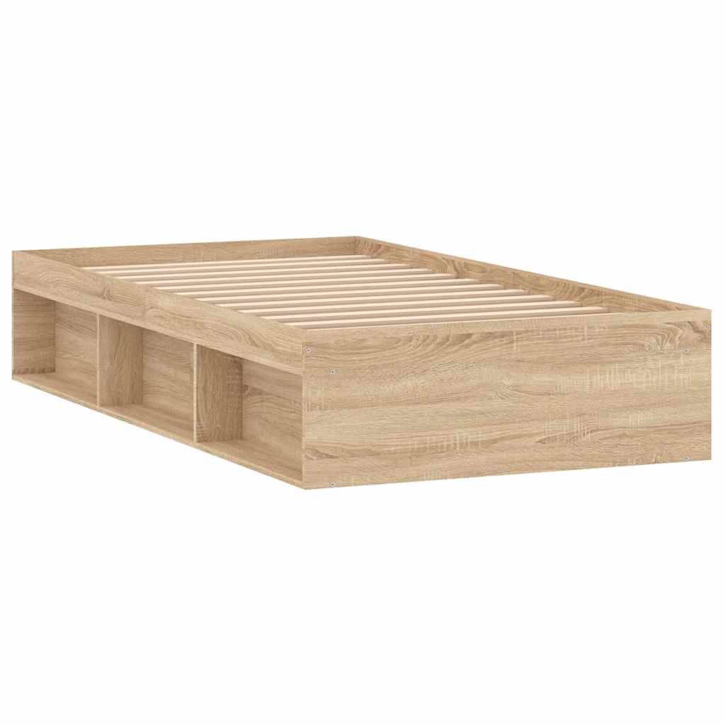 vidaXL Bettgestell Sonoma-Eiche 90x200 cm
