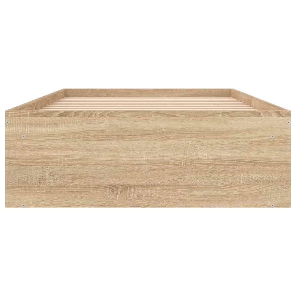 vidaXL Bettgestell Sonoma-Eiche 90x200 cm