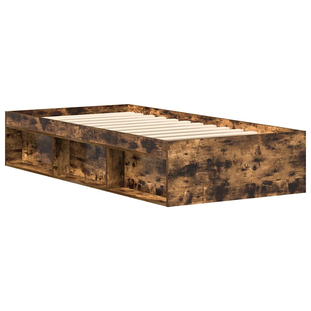 vidaXL Bettgestell Räuchereiche 90x200 cm
