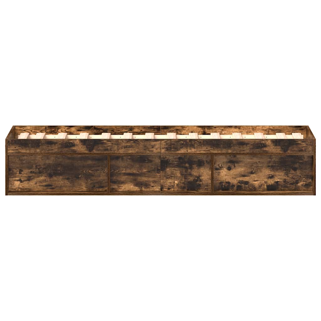 vidaXL Bettgestell Räuchereiche 90x200 cm