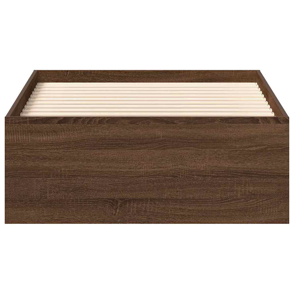 vidaXL Bettgestell Braun Eichen-Optik 90x200 cm