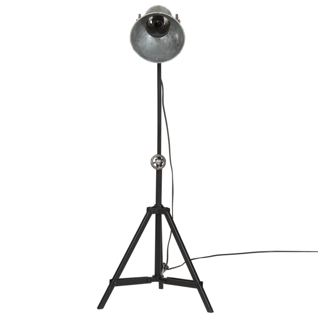 vidaXL Stehleuchte 25 W Vintage-Silber 35x35x65/95 cm E27