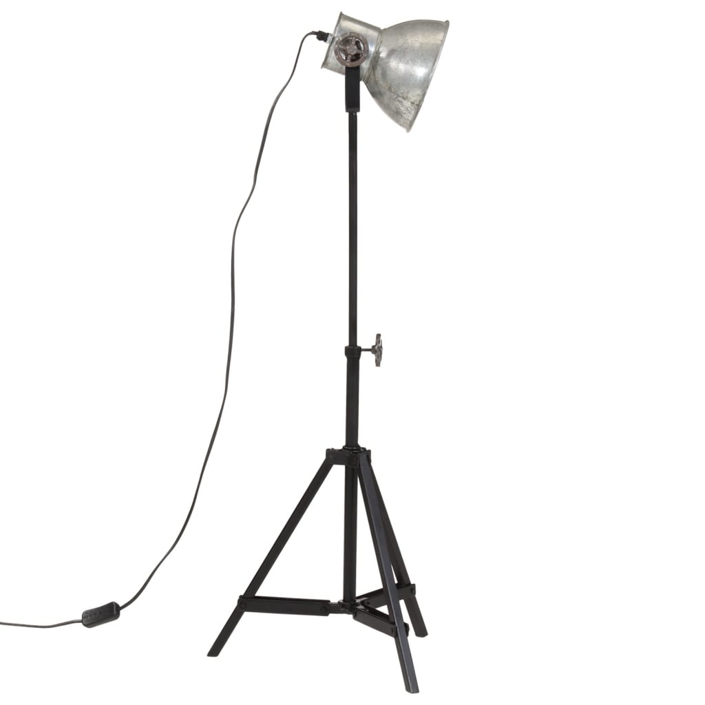 vidaXL Stehleuchte 25 W Vintage-Silber 35x35x65/95 cm E27