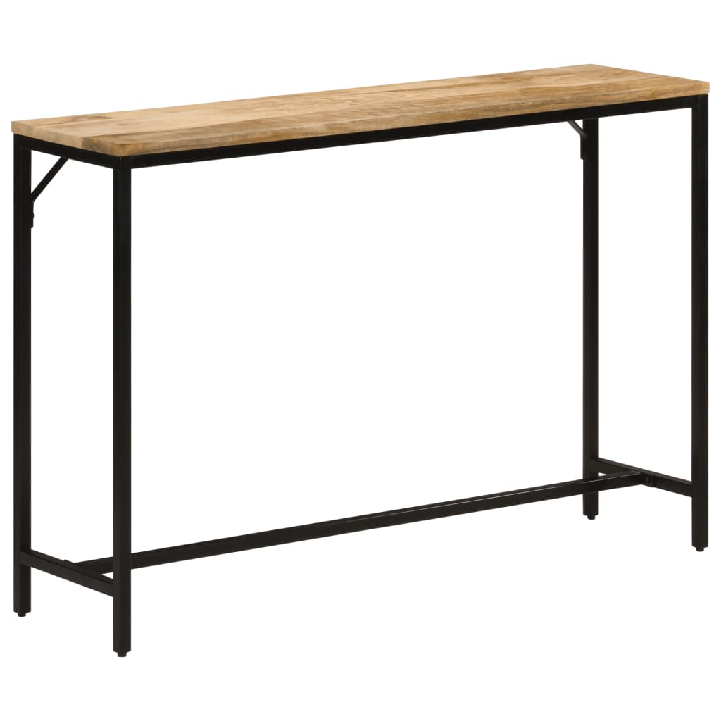 vidaXL Konsolentisch 110x30x75 cm Raues Massivholz Mango und Eisen