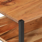 vidaXL Beistelltisch 35x35x45 cm Massivholz Akazie und Eisen