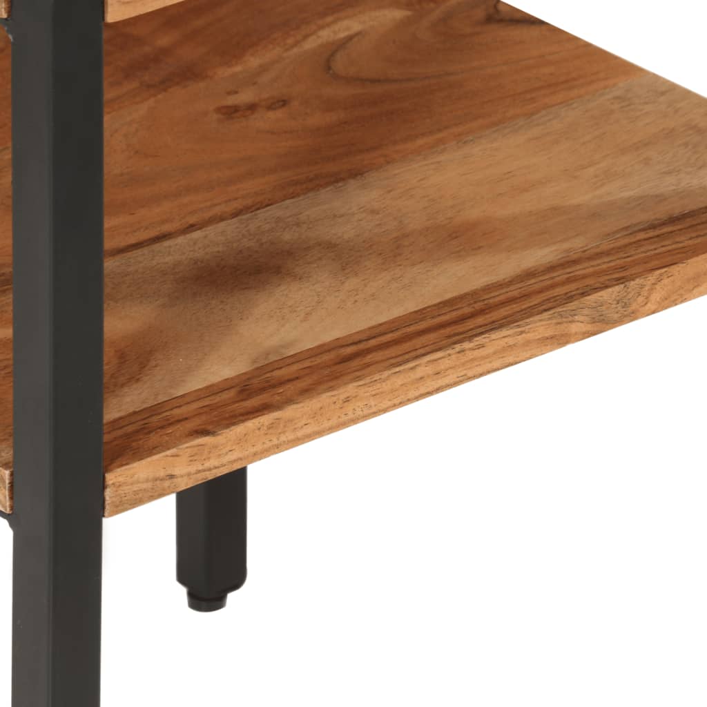 vidaXL Beistelltisch 35x35x45 cm Massivholz Akazie und Eisen