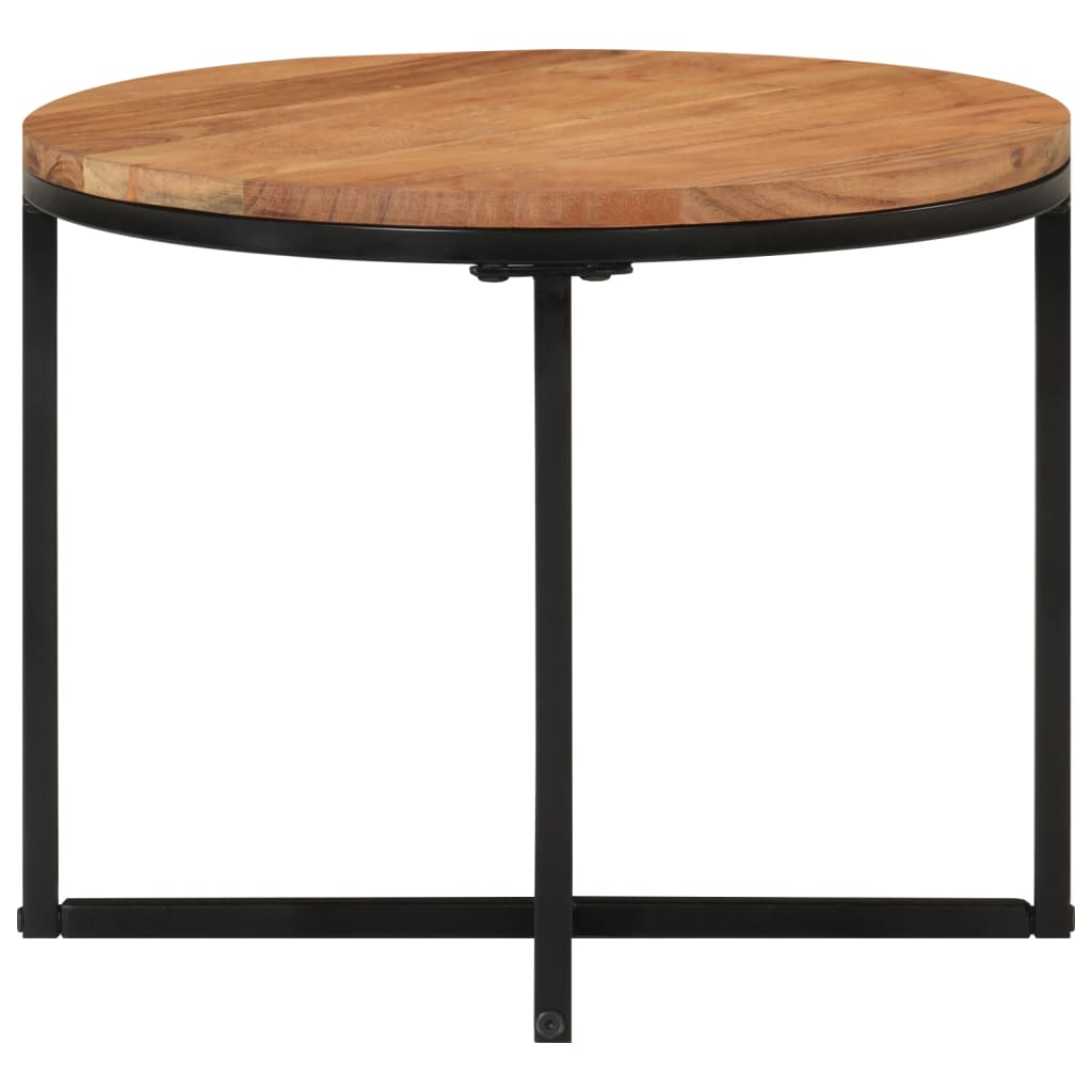 vidaXL Couchtisch 45x45x35 cm Massivholz Akazie und Eisen