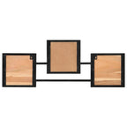 vidaXL Wandgarderobe 90x1x35 cm Massivholz Akazie und Eisen