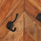vidaXL Wandgarderobe 90x1x35 cm Massivholz Akazie und Eisen