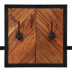 vidaXL Wandgarderobe 90x1x35 cm Massivholz Akazie und Eisen