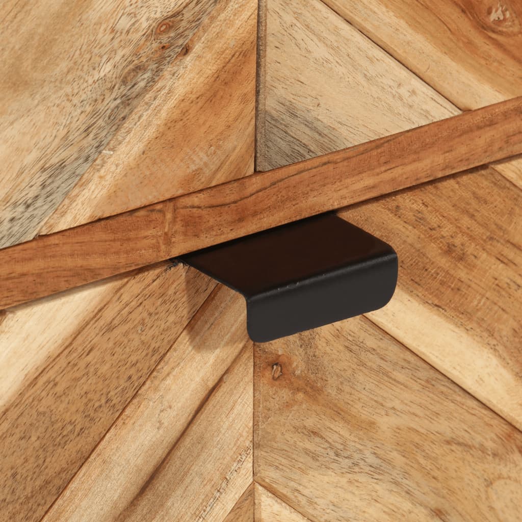 vidaXL Badschrank 40x30x100 cm Massivholz Akazie und Eisen