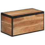 vidaXL Truhe 60x30x30 cm Massivholz Akazie und Eisen