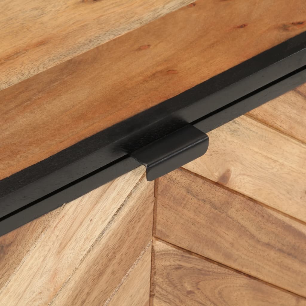 vidaXL Truhe 60x30x30 cm Massivholz Akazie und Eisen