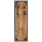 vidaXL Garderobe 35x8x110 cm Raues Massivholz Mango
