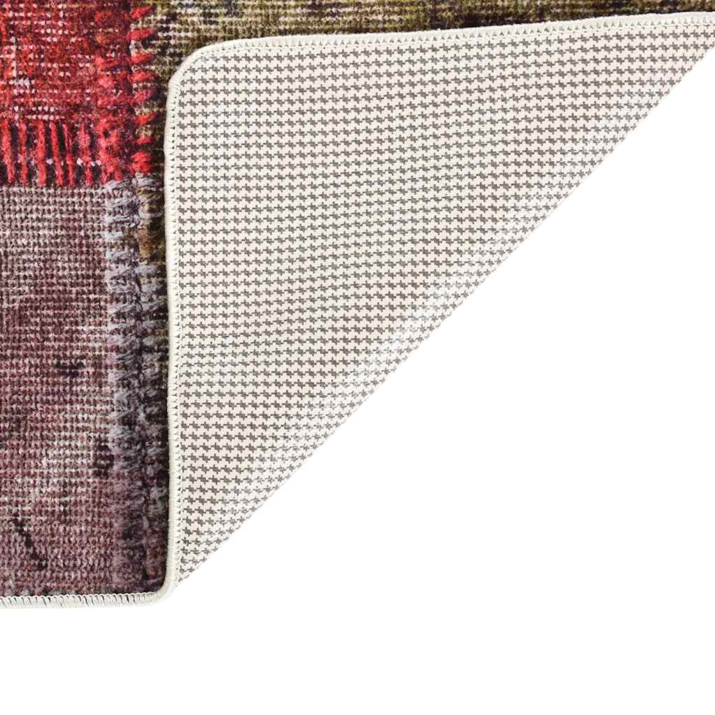 vidaXL Teppich Waschbar Patchwork Mehrfarbig 150x230 cm