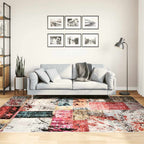 vidaXL Teppich Waschbar Patchwork Mehrfarbig 150x230 cm