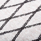 vidaXL Teppich Waschbar Schwarz und Weiß 120x170 cm