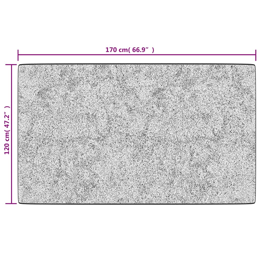 vidaXL Teppich Waschbar Schwarz und Weiß 120x170 cm
