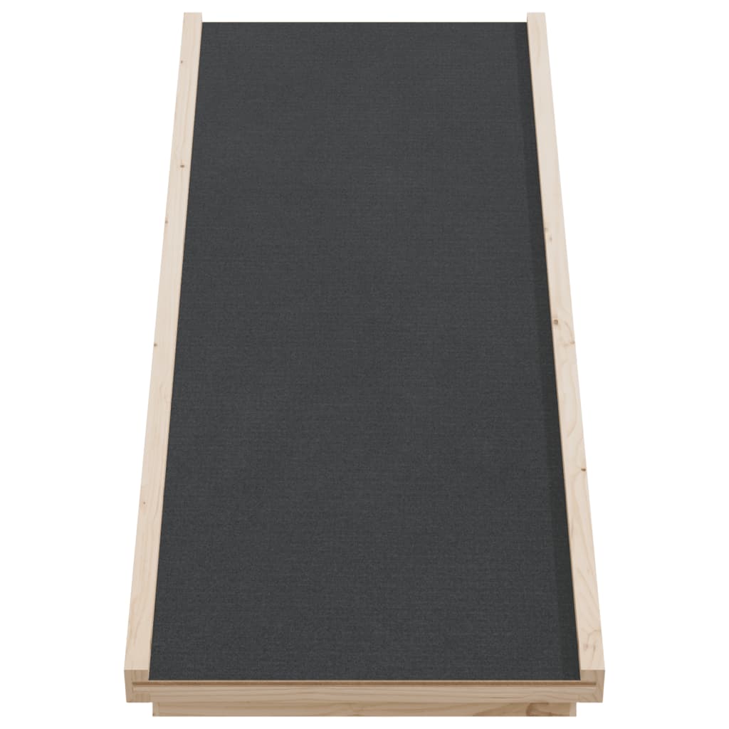 vidaXL Hunderampe Grau 100x40 cm Massivholz Tanne