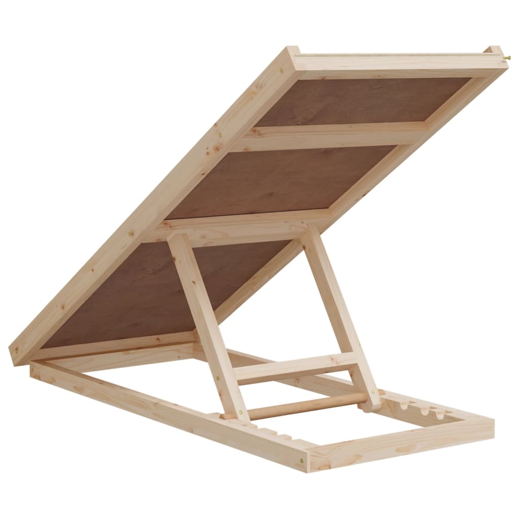 vidaXL Hunderampe Grau 100x40 cm Massivholz Tanne
