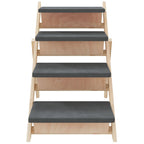 vidaXL Hundetreppe Grau 105x47 cm Massivholz Tanne