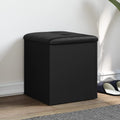 vidaXL Sitzbank mit Stauraum Schwarz 42x42x45 cm Holzwerkstoff