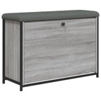 vidaXL Schuhbank mit Klappe Grau Sonoma 82x32x56 cm