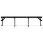 vidaXL Essbank Hellgrau 186x32x45 cm Stahl und Stoff