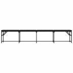 vidaXL Essbank Schwarz 248x32x45 cm Stahl und Kunstleder