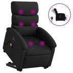 vidaXL Massagesessel mit Aufstehhilfe Elektrisch Schwarz Kunstleder
