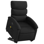 vidaXL Massagesessel mit Aufstehhilfe Elektrisch Schwarz Kunstleder