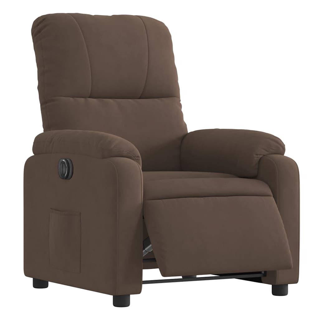 vidaXL Relaxsessel Elektrisch Braun Mikrofasergewebe