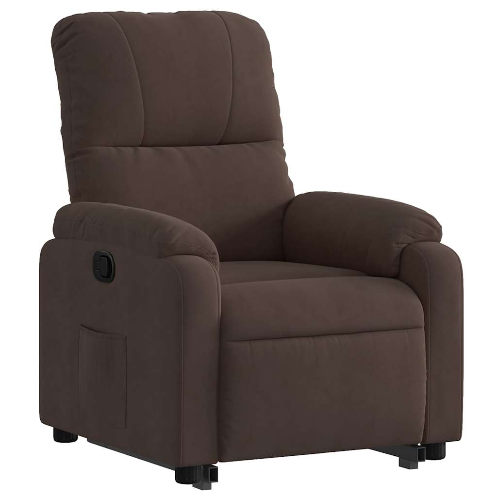 vidaXL Relaxsessel mit Aufstehhilfe Braun Mikrofasergewebe